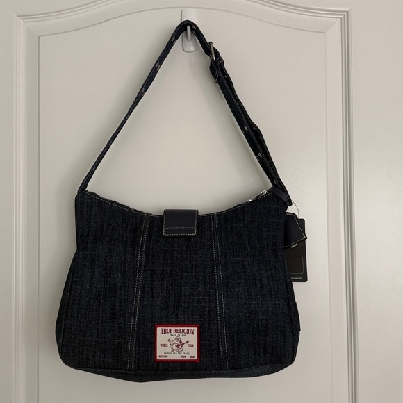 True Religion Dark Denim Hobo Bag - Picture 4 of 12